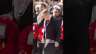 King Charles leads, Prince William lays a wreath in honor of the fallen #news#shorts