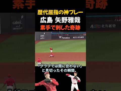 【歴代屈指の神プレー】広島 矢野雅哉、素手で刺した奇跡【なんJ なんG野球反応まとめ】【2ch 5ch】#矢野雅哉 #広島東洋カープ