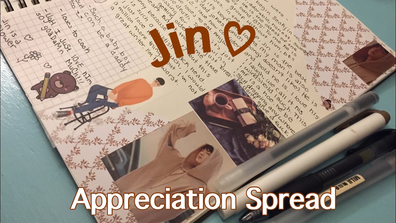 Journal With Me ; Jin Appreciation Spread ✨