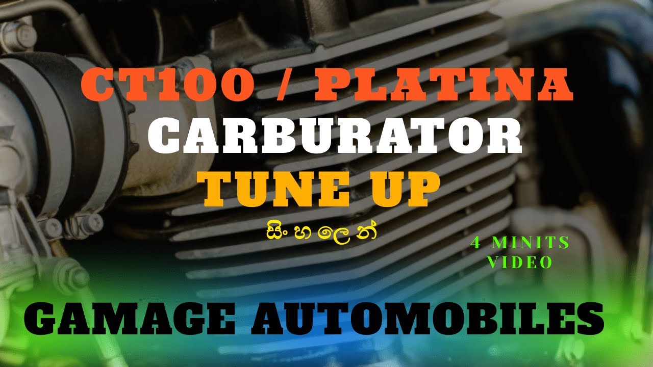 ct100/platina carb tuneup sinhala YouTube