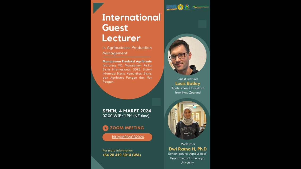 International Guest Lecture in Agribusiness Production Management - YouTube