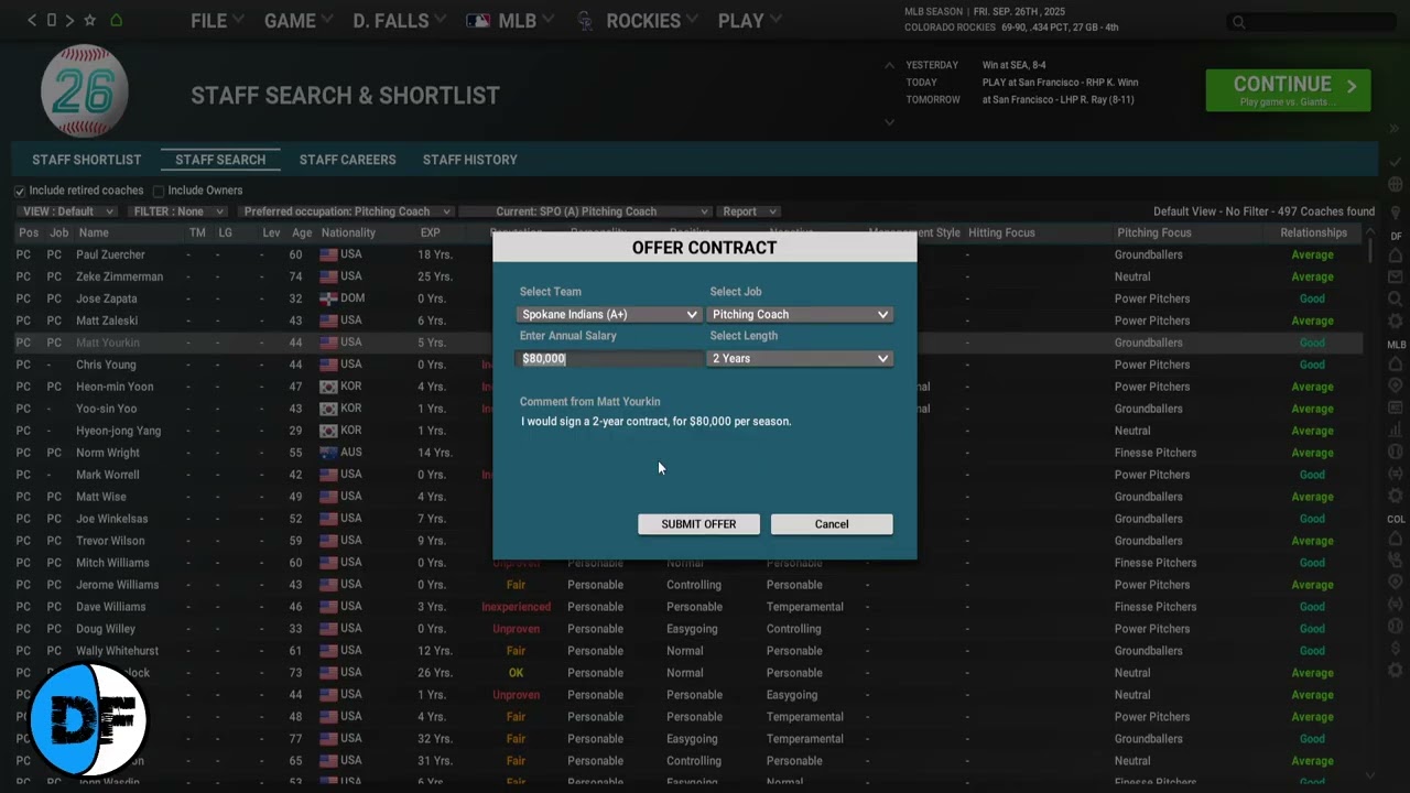 OOTP 26 – Worst to First Challenge – Rockies - S01E04 - Can we sneak 3rd place in division?