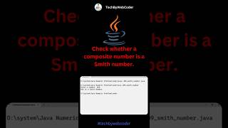 Day 09: Smith Number in Java