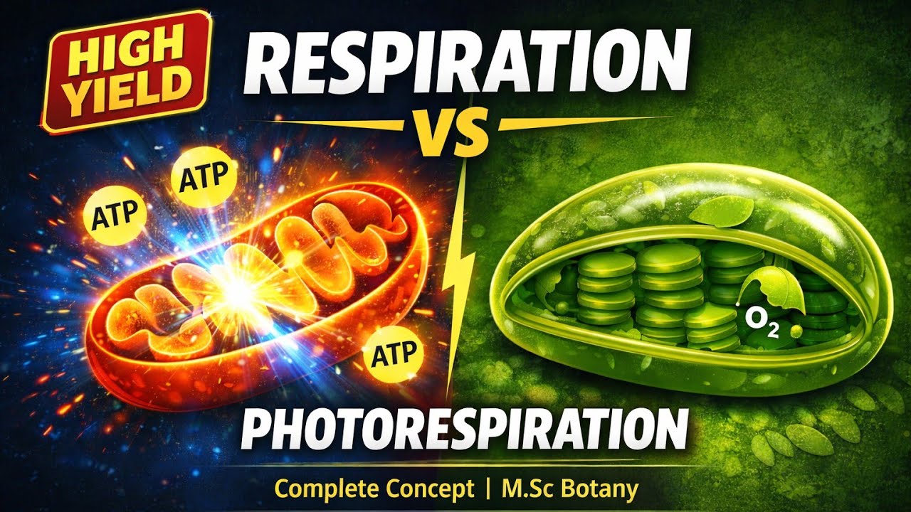 Respiration & Photorespiration in Plants | Glycolysis, Krebs, ETC & C₂ Cycle