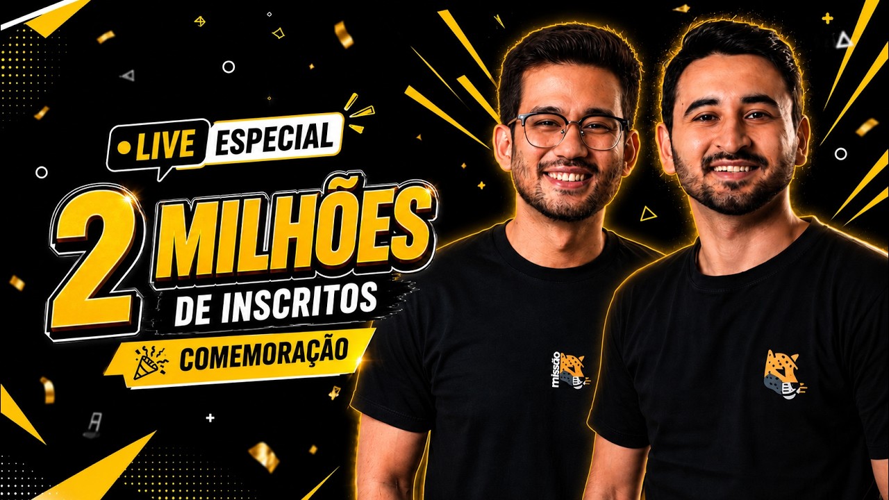 LIVE de COMEMORAÇÃO - 2 MILHÕES de INSCRITOS!