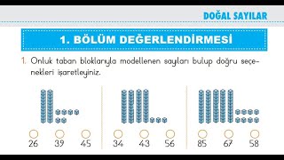 Doğal Sayılar - 2. Sınıf Matematik Ders Kitabı 1.Bölüm Değerlendirmesi Sayfa49 Uzaktan Eğitim