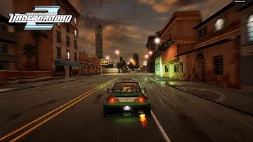 Acura RSX Stock Roaming with Full Customization | NFS Underground 2 Unreal Demo Showcase