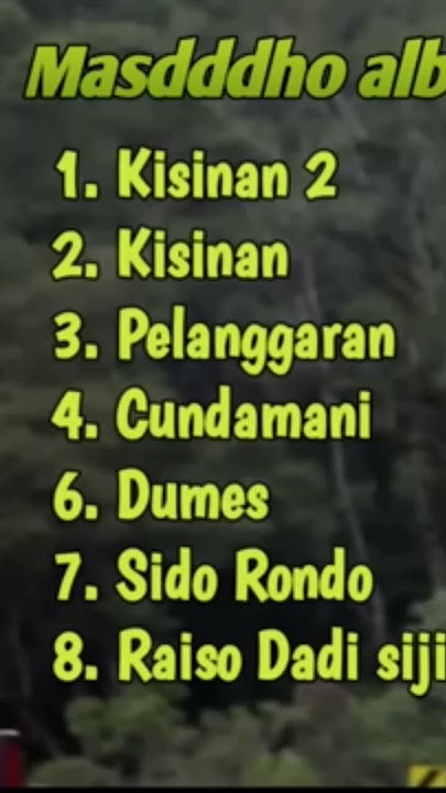 KISINAN 2-MASDDDHO (bola Bali nggo dolanan) FULL ALBUM