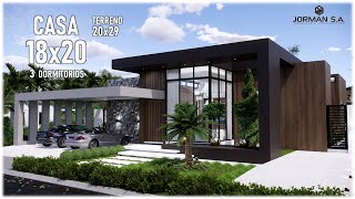Modern House Design |18x20m 1 Storey | 3 Bedrooms Family Home