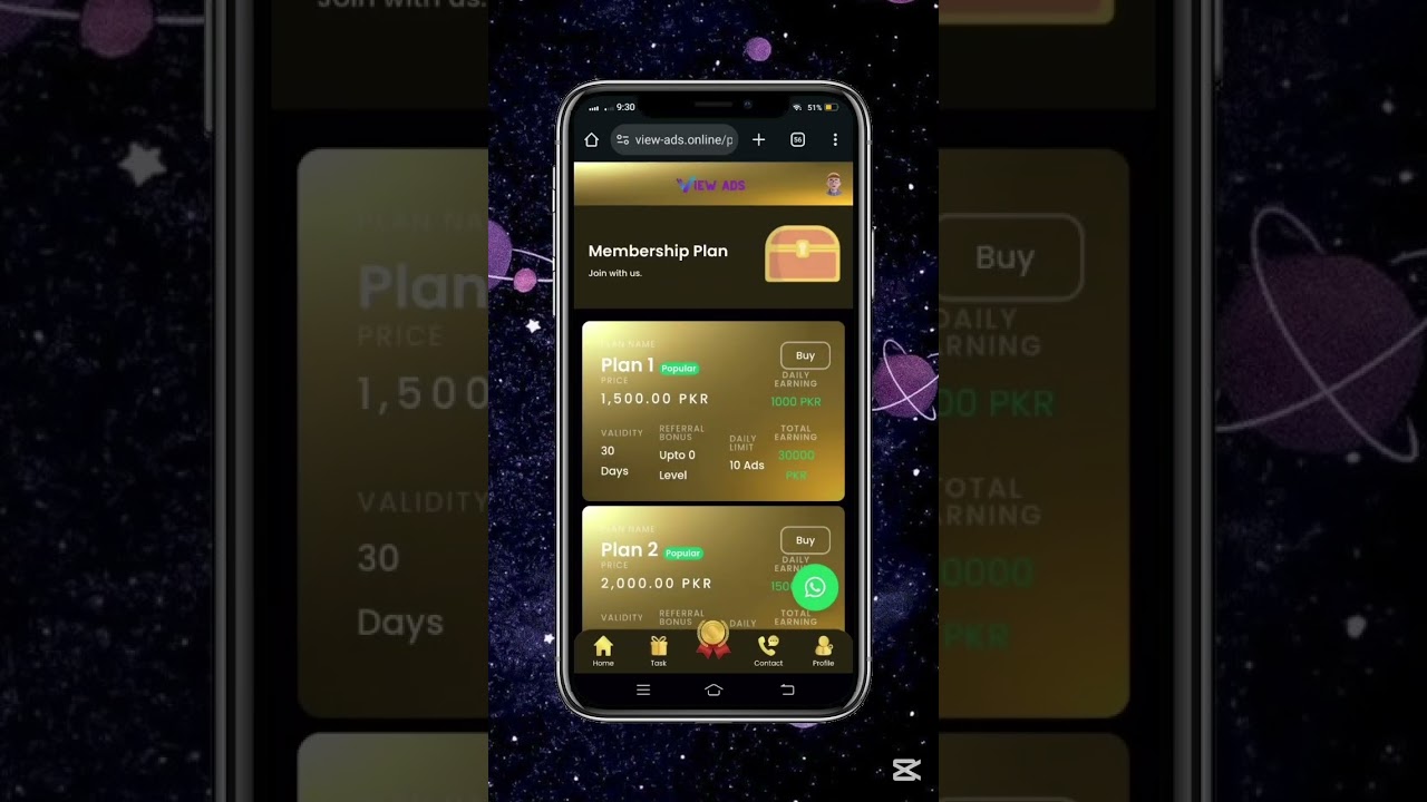 online ad earning money plat from American idol