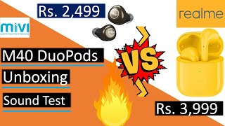 Mivi Duopods M40 vs realme Buds Air | M40 duopod review