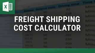 Freight Shipping Cost Calculator Excel Template