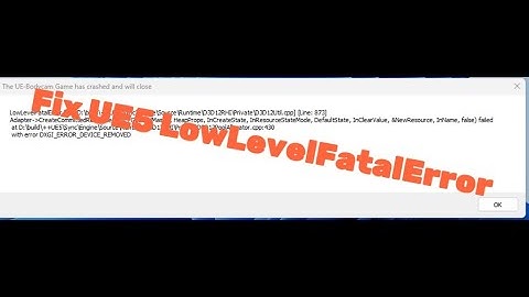 How To FIX LowLevelFatalError in Unreal Engine 5 on PC