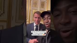 Davido &amp; President Macron Hanging Out! 😱❤️ (Exclusive Video)#shorts