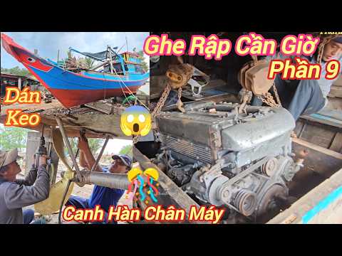 Ghe Rập Cần Giờ p9☆Canh Chỉnh Hàn Sắt Xi Chân Nền Máy