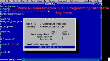 Prime Number Program in C | C Programming Tutorial for Beginners #cprogramming #coding