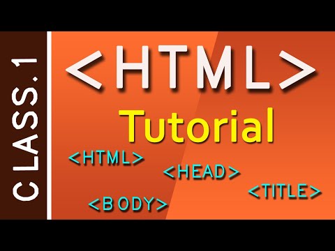 HTML Tutorial for beginners Class 1 Learn HTML First WebPage Creation using Primary Tags