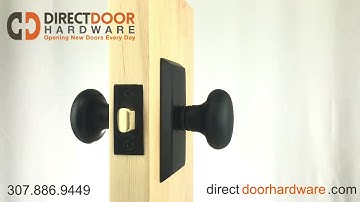 Emtek Providence Knob with Rectangular Rosette in Flat Black