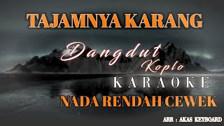 TAJAMNYA KARANG || NADA RENDAH CEWEK | KARAOKE [ KOPLO Simpatik ] LAYLA KARAOKE