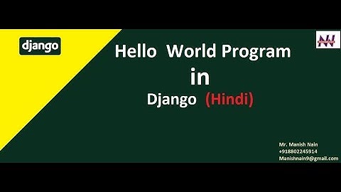 #4 Hello World Program In Django | First Django Website | Django Tutorial For Beginners