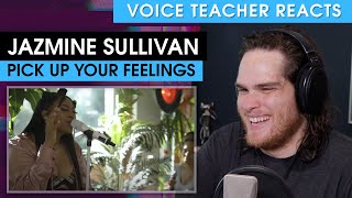 Voice Teacher Reacts to Jazmine Sullivan - Pick Up Your Feelings (Official Acoustic Live Video)