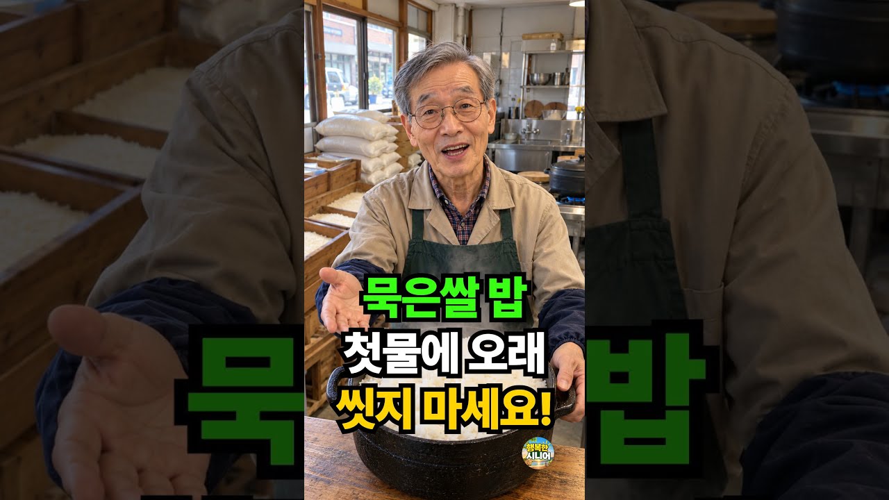 묵은쌀 첫물에 오래 씻지 마세요! 윤기 나는 밥 짓기 레시피 숏폼 썸네일