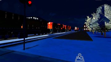 THE LONGEST FREIGHT TRAIN HIGH SPEED LEVEL CROSSING NEAR GREENVILLE | TRAIN AND RAIL YARD SIMULATOR