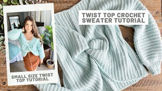 Sow Pretty Twist Top Sweater Crochet Pattern