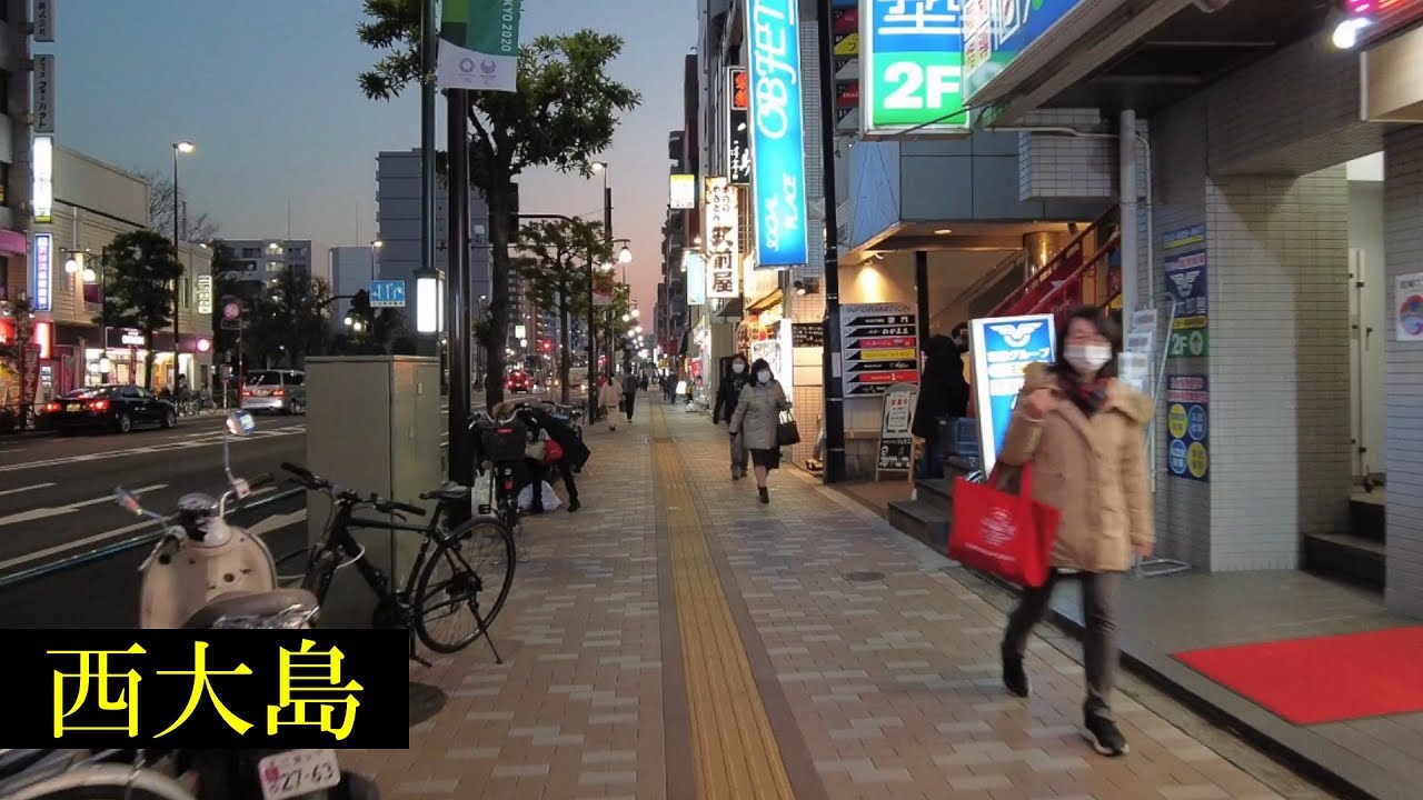 西大島　Tokyo Evening Walking ✨4K　Nishi-ojima　Shopping Streets　Japan🎧HQ Binaural　（江東区）　睡眠用・東京散歩