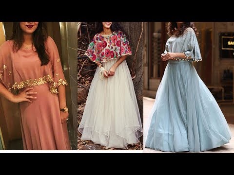 party wear cape gowns