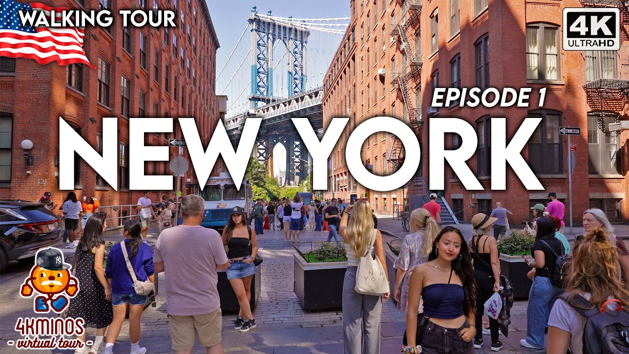 NEW YORK | DUMBO & LOWER MANHATTAN | 4K UHD | Walking Virtual Tour 2025