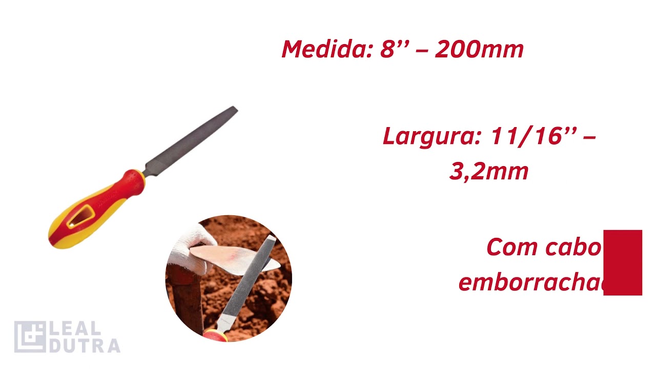 Lima Para Enxada 8 Polegadas Com Cabo Emborrachado - Starrett