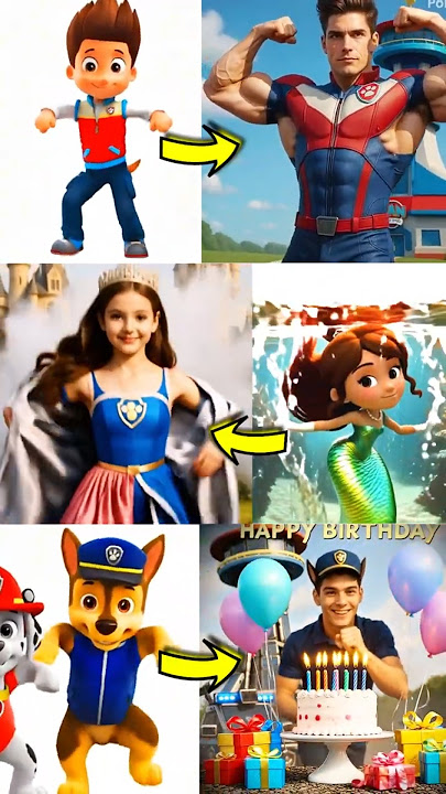 💥PAW Patrol Transformation : Chase, Skye and Ryder #pawpatrol #shorts #funny
