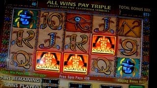 Cleopatra Bonus + ReTrigger - NICE WIN on 5c IGT Slots screenshot 5