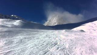 Skiing in Tignes, France