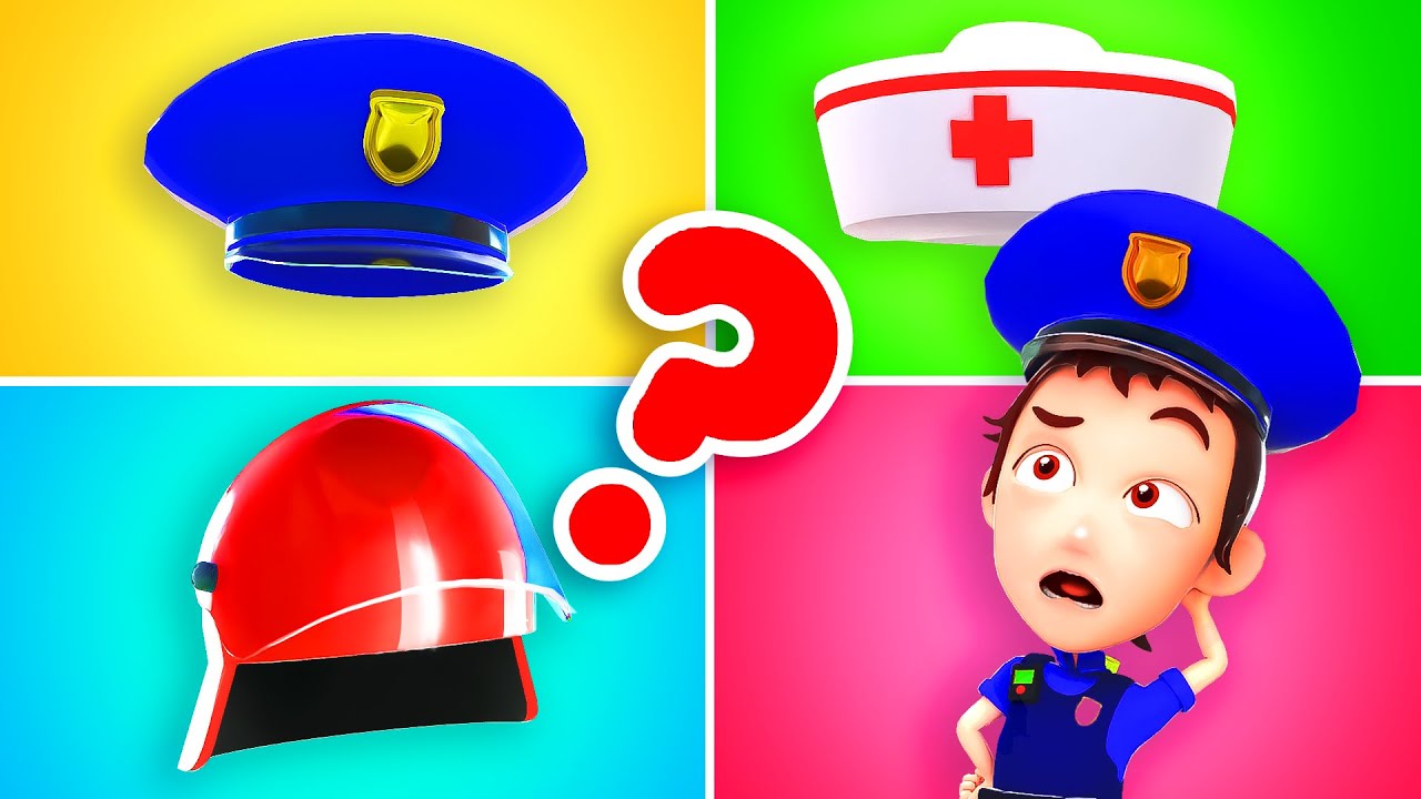 Try On The Hat! ๐ฎโโ๏ธ๐จโ๐๐จโโ๏ธ | Kids Song by Nomad Kids - YouTube