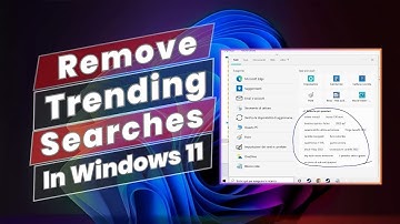 How to Remove Trending Searches from Search Bar In Windows 11