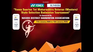 YONEX-SUNRISE 1st MAHARASTHRA VETERAN (MASTERS) STATE SELECTION BADMINTON TOURNAMENT 2026 @ NASHIK screenshot 2