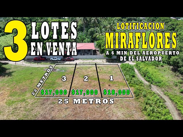 Se venden 3 lotes 6 minutos de el aeropuerto | CRV EL SALVADOR