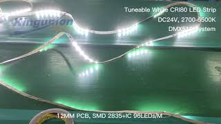 Mx512 Controller, Dc24V, Smd 2835Ic, Addressable Tuneable White Cri80 Led Stripkingunion Lighting