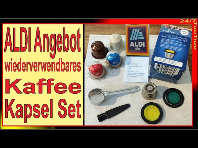 ALDI Aktion wiederverwendbare Kaffee Kapseln f. Dolce Gusto Nespresso  Cafissimo Expressi SENSEO - YouTube