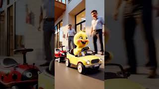 Duck drives a car 🚘 #shorts