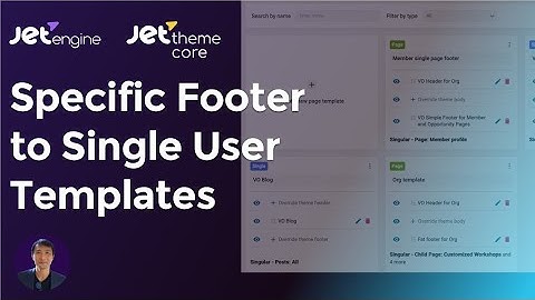 Add a Specific Footer to JetEngine Single User Templates in WordPress