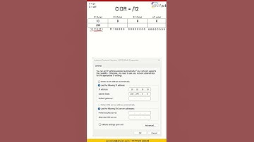 CIDR value 12 to subnetmask conversion