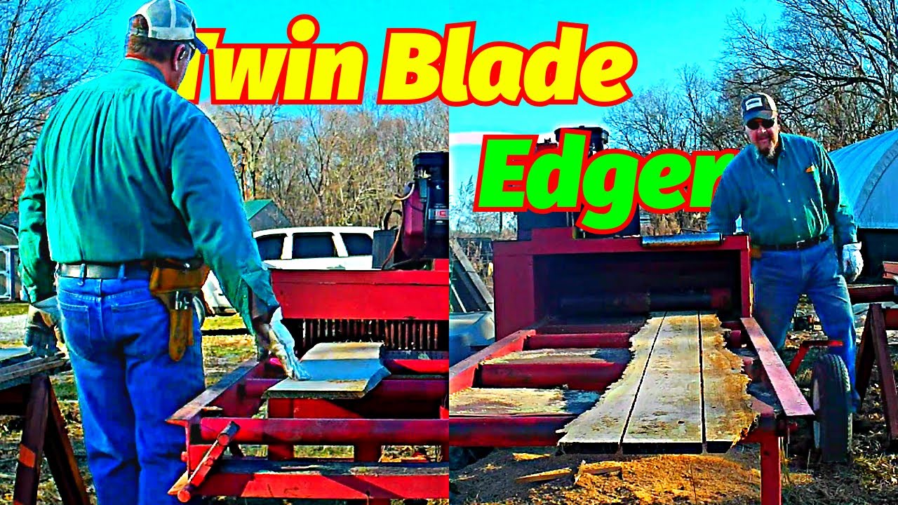 Twin Blade EDGER Speedsup Milling Lumber on the WoodMizer LT 40