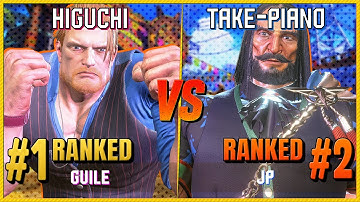STREET FIGHTER 6 🔥 Higuchi #1 Ranked (GUILE) vs TakeTake-Piano (JP) 🔥 High Level SF6 Gameplay