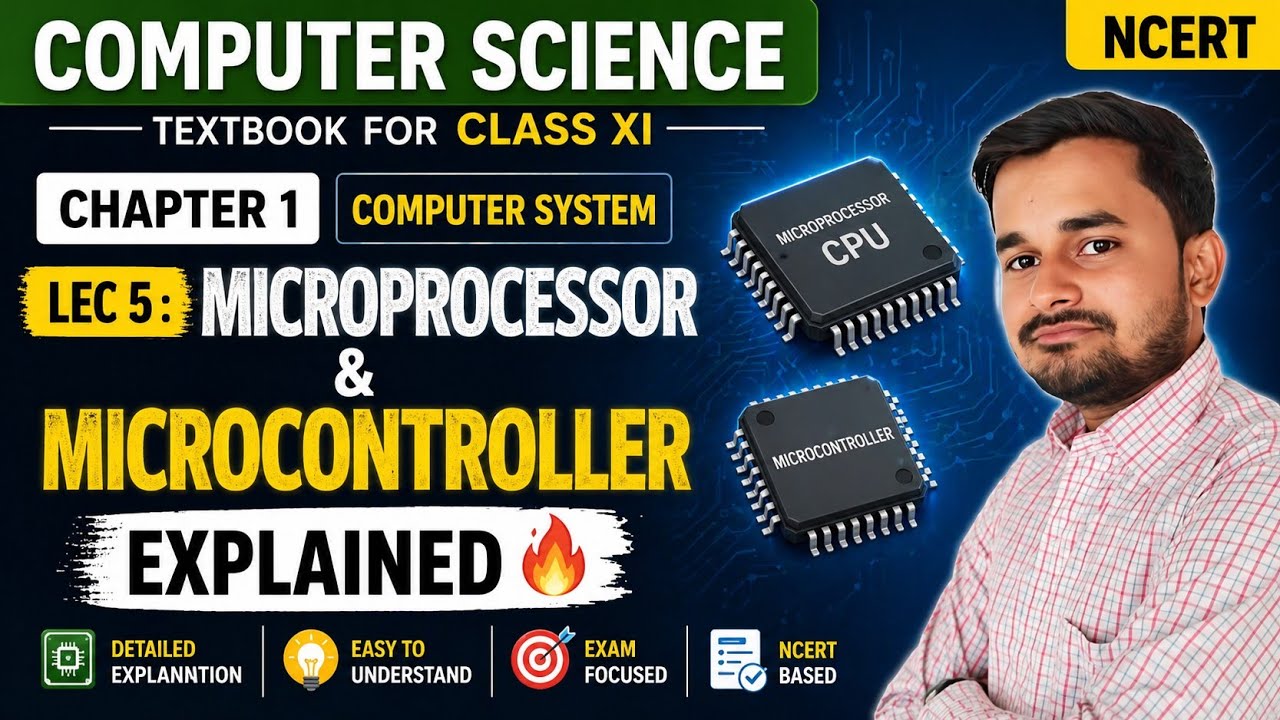 Microprocessor & Microcontroller Explained 🔥 | Class 11 Computer ...