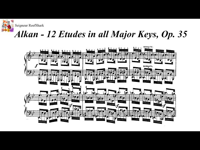 Alkan - 12 Etudes in all Major keys, Op. 35 (Viner) - YouTube