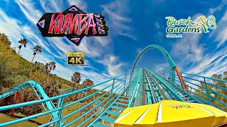 Kumba Roller Coaster On Ride Front Row 4K POV Busch Gardens Tampa 2024 03 11