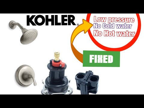 How to fix Kohler shower leaking, not getting hot or low pressure! - YouTube